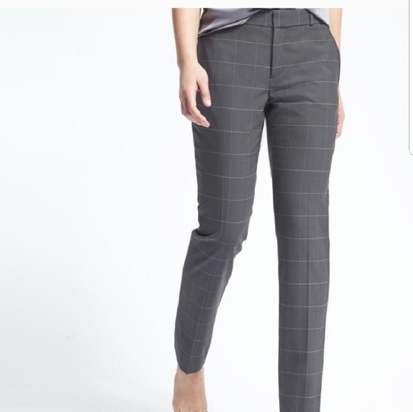 plaid pants banana republic